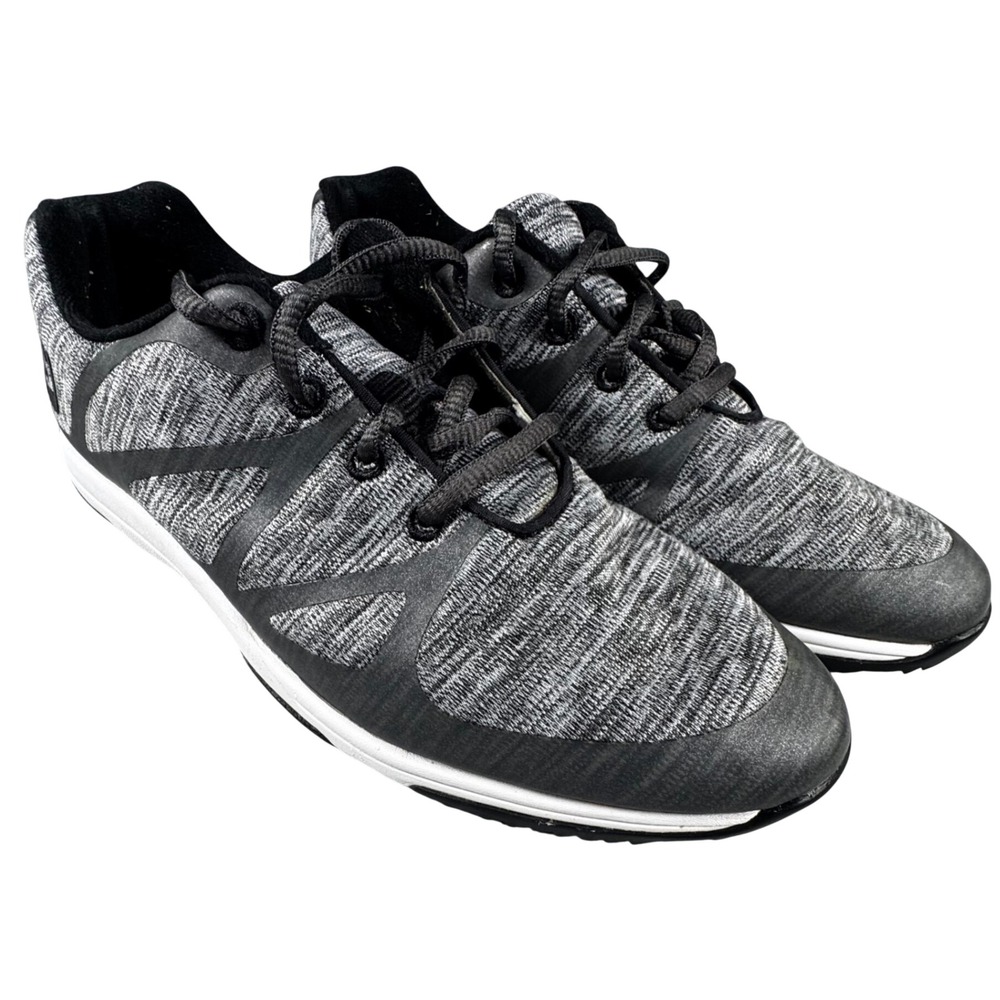 FootJoy Leisure Golf Shoes Womens 7 Black Grey Spikeless 92904 Good Heathered